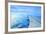 Wing of an Airplane Flying Above the Clouds-ghoststone-Framed Photographic Print