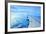 Wing of an Airplane Flying Above the Clouds-ghoststone-Framed Photographic Print