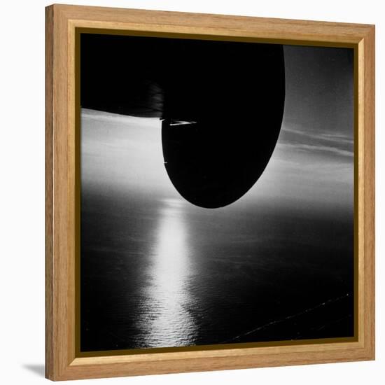 Wing of Plane Showing Above the Atlantic Ocean as Seen from a Pan Am Clipper-Bernard Hoffman-Framed Premier Image Canvas