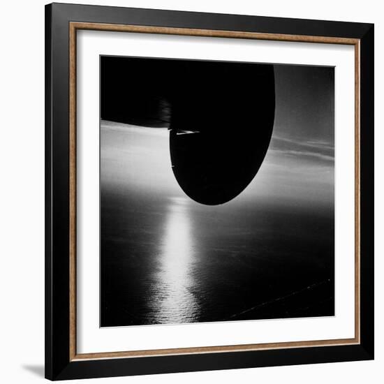 Wing of Plane Showing Above the Atlantic Ocean as Seen from a Pan Am Clipper-Bernard Hoffman-Framed Premium Photographic Print