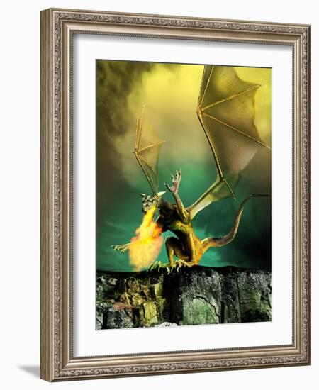 Winged Dragon-Victor Habbick-Framed Photographic Print