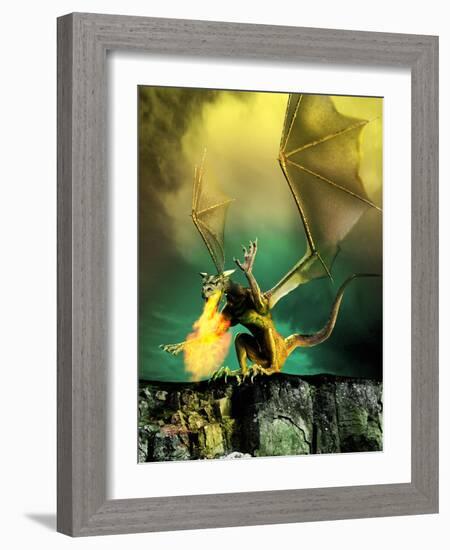 Winged Dragon-Victor Habbick-Framed Photographic Print