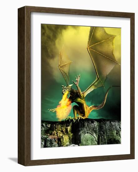 Winged Dragon-Victor Habbick-Framed Photographic Print