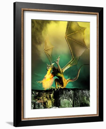 Winged Dragon-Victor Habbick-Framed Photographic Print