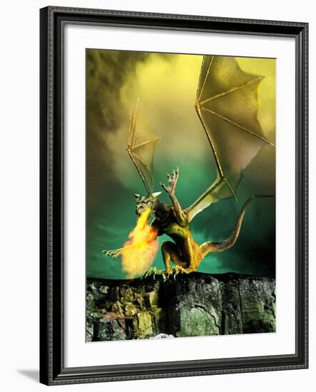 Winged Dragon-Victor Habbick-Framed Photographic Print