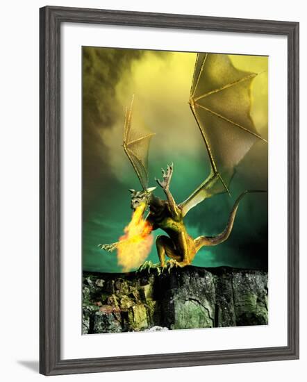 Winged Dragon-Victor Habbick-Framed Photographic Print
