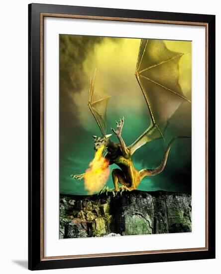 Winged Dragon-Victor Habbick-Framed Photographic Print