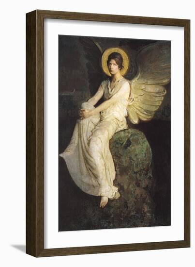 Winged Figure Seated Upon a Rock, 1900-Abbott Handerson Thayer-Framed Giclee Print