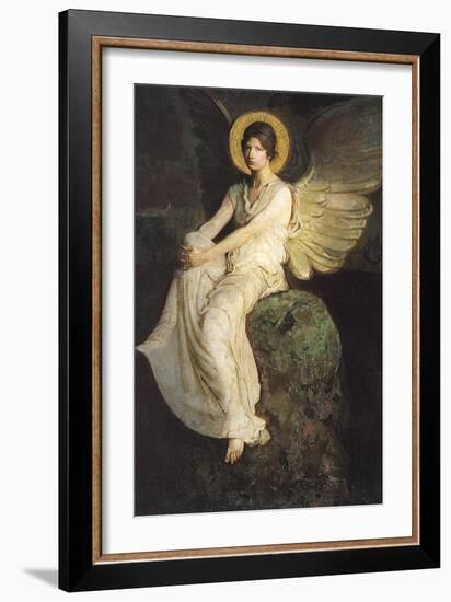 Winged Figure Seated Upon a Rock, 1900-Abbott Handerson Thayer-Framed Giclee Print