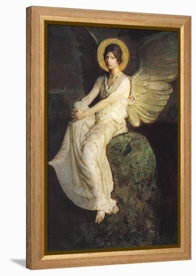 Winged Figure Seated Upon a Rock, 1900-Abbott Handerson Thayer-Framed Premier Image Canvas