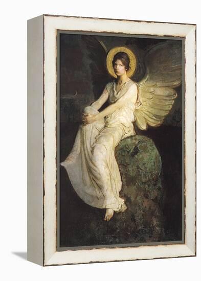 Winged Figure Seated Upon a Rock, 1900-Abbott Handerson Thayer-Framed Premier Image Canvas