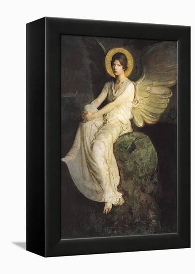 Winged Figure Seated Upon a Rock, 1900-Abbott Handerson Thayer-Framed Premier Image Canvas