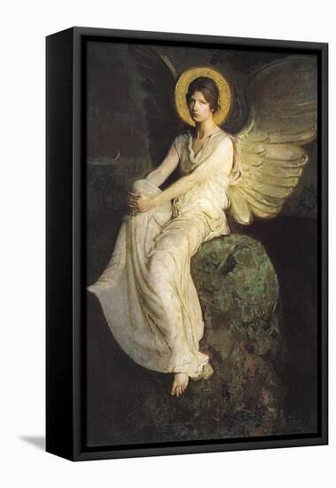 Winged Figure Seated Upon a Rock, 1900-Abbott Handerson Thayer-Framed Premier Image Canvas