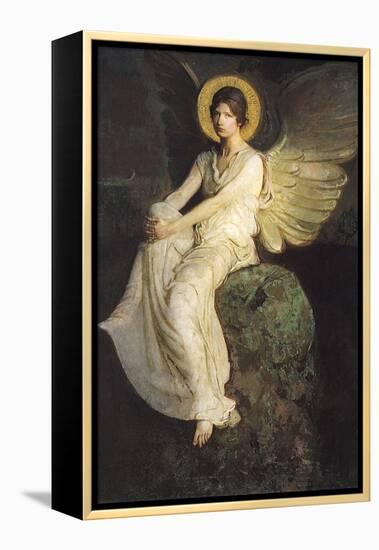 Winged Figure Seated Upon a Rock, 1900-Abbott Handerson Thayer-Framed Premier Image Canvas