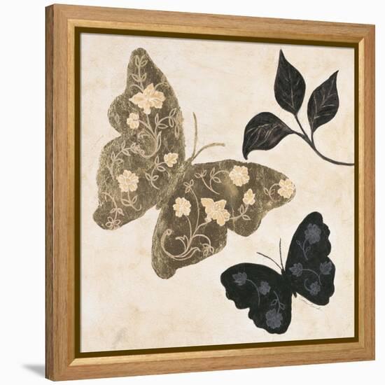 Winged Gold 1-Colleen Sarah-Framed Stretched Canvas