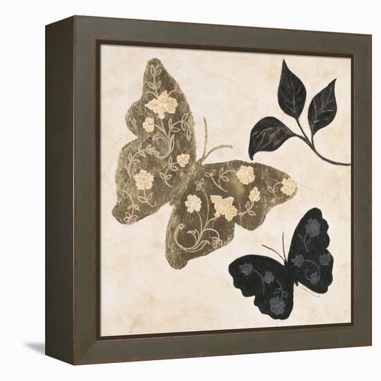 Winged Gold 1-Colleen Sarah-Framed Stretched Canvas