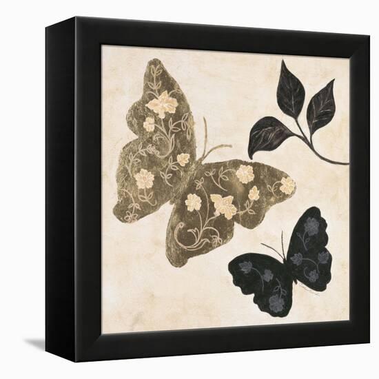 Winged Gold 1-Colleen Sarah-Framed Stretched Canvas