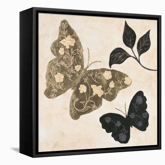 Winged Gold 1-Colleen Sarah-Framed Stretched Canvas