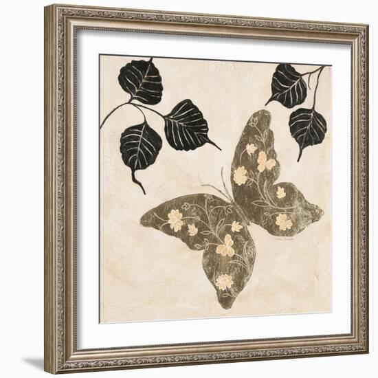 Winged Gold 2-Colleen Sarah-Framed Art Print