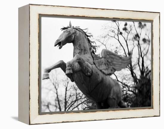 Winged Horse Statue, Mirabellgarten, Salzburg, Austria-Walter Bibikow-Framed Premier Image Canvas