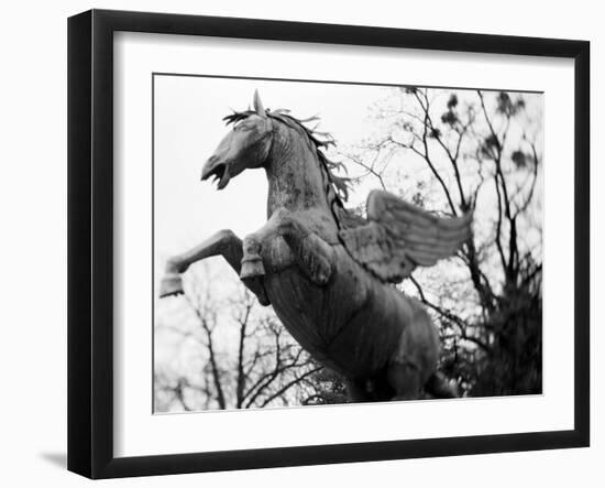 Winged Horse Statue, Mirabellgarten, Salzburg, Austria-Walter Bibikow-Framed Photographic Print