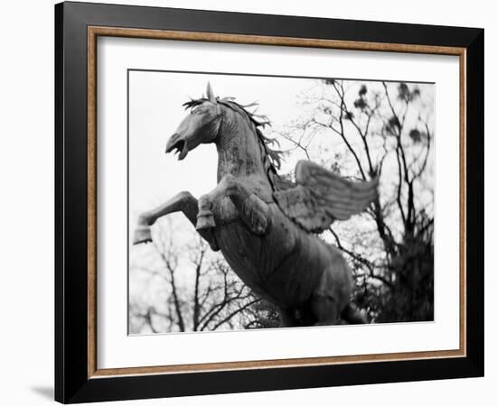 Winged Horse Statue, Mirabellgarten, Salzburg, Austria-Walter Bibikow-Framed Photographic Print