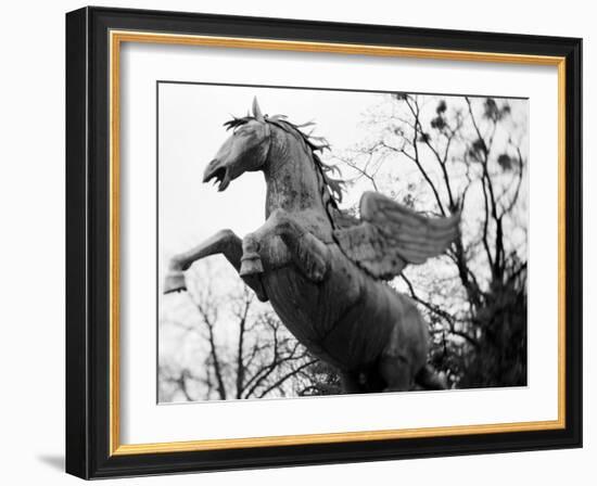 Winged Horse Statue, Mirabellgarten, Salzburg, Austria-Walter Bibikow-Framed Photographic Print