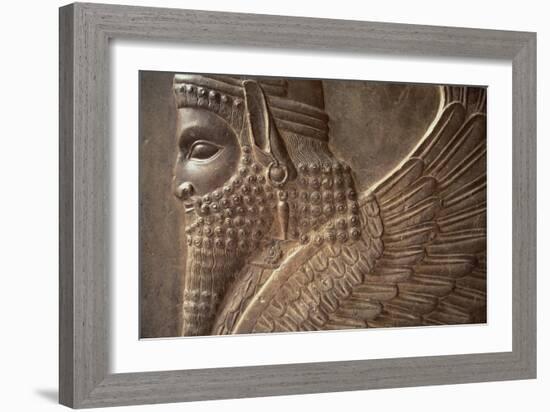 Winged Man with Lion's Body, Detail of a Relief from the North Stairway of the Tripylon, c. 470 BC-null-Framed Giclee Print