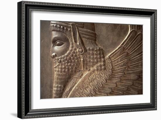 Winged Man with Lion's Body, Detail of a Relief from the North Stairway of the Tripylon, c. 470 BC-null-Framed Giclee Print