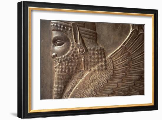 Winged Man with Lion's Body, Detail of a Relief from the North Stairway of the Tripylon, c. 470 BC-null-Framed Giclee Print