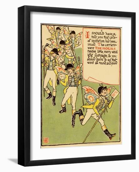 Winged Pages Deliver Invitations-Walter Crane-Framed Art Print