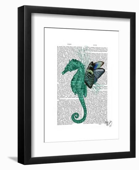 Winged Seahorse-Fab Funky-Framed Art Print