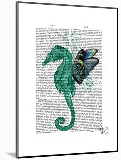 Winged Seahorse-Fab Funky-Mounted Art Print