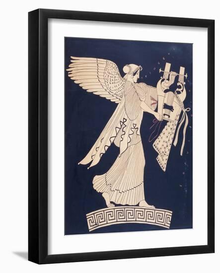 Winged Victory, Reproduction of Painting from Greek Vase, 5th Century BC-null-Framed Giclee Print