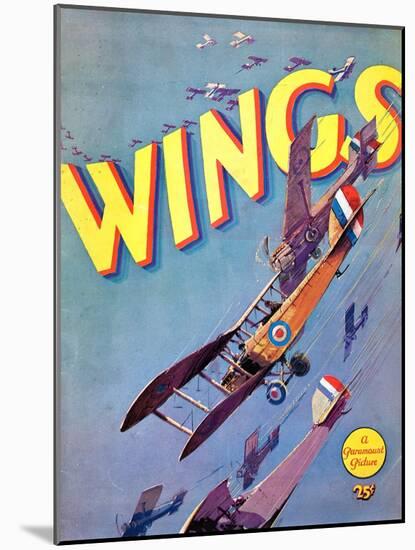 Wings, 1927-null-Mounted Art Print