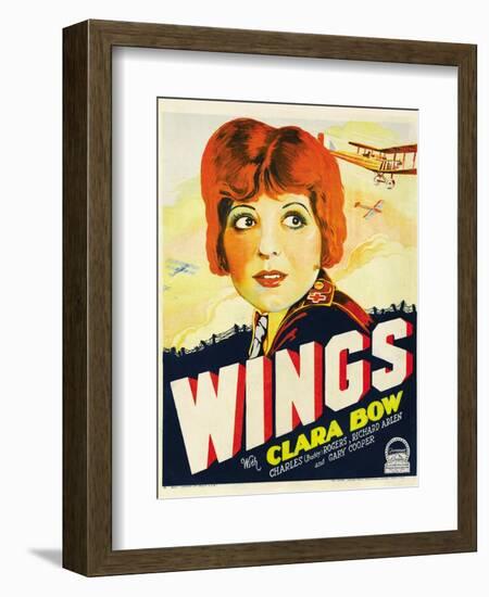 Wings, Clara Bow, 1927-null-Framed Art Print