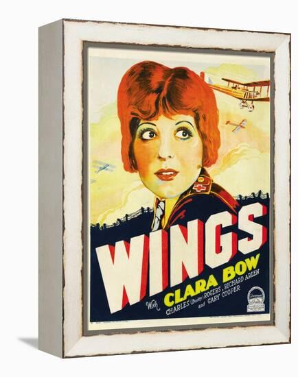 Wings, Clara Bow, 1927-null-Framed Stretched Canvas