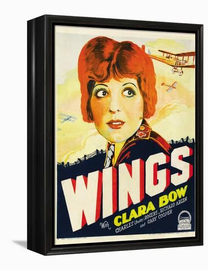 Wings, Clara Bow, 1927-null-Framed Stretched Canvas