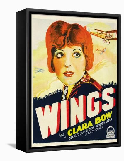 Wings, Clara Bow, 1927-null-Framed Stretched Canvas