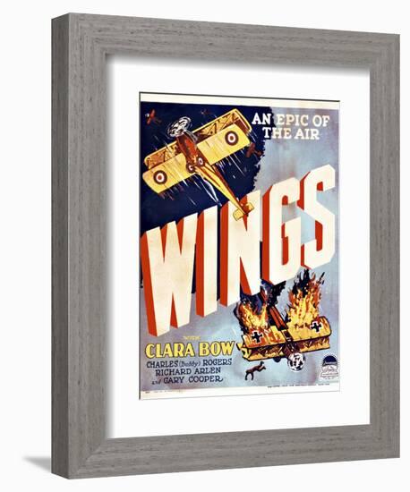 Wings Movie Poster-null-Framed Premium Giclee Print