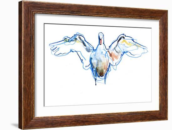 Wings outstretched, 2022, (mixed media on paper)-Mark Adlington-Framed Giclee Print