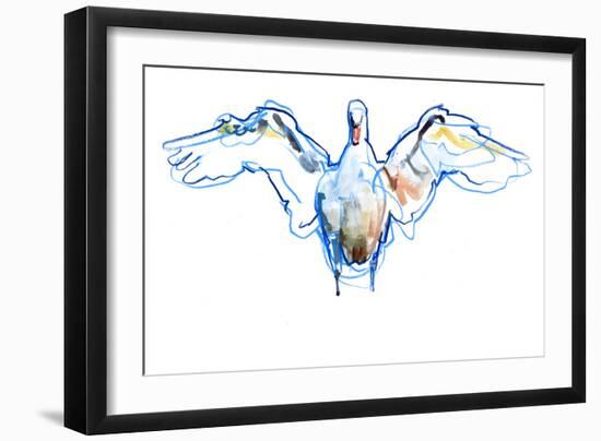 Wings outstretched, 2022, (mixed media on paper)-Mark Adlington-Framed Giclee Print