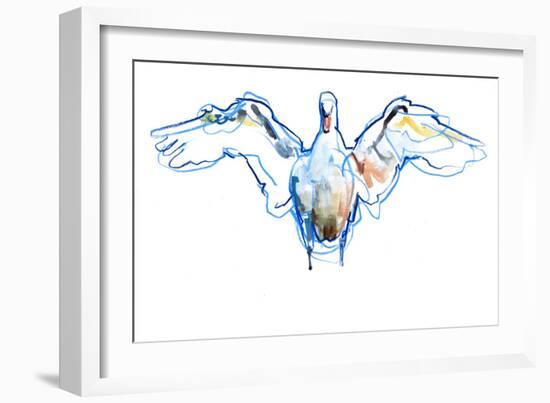 Wings outstretched, 2022, (mixed media on paper)-Mark Adlington-Framed Giclee Print