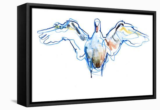 Wings outstretched, 2022, (mixed media on paper)-Mark Adlington-Framed Premier Image Canvas