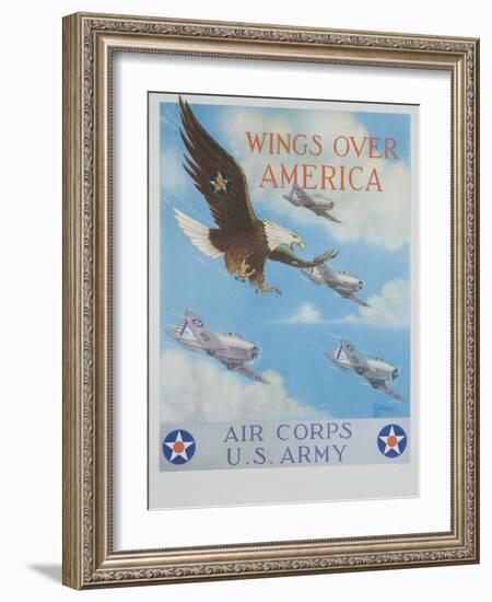 Wings over America-Tom Woodbury-Framed Giclee Print