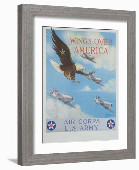 Wings over America-Tom Woodbury-Framed Giclee Print