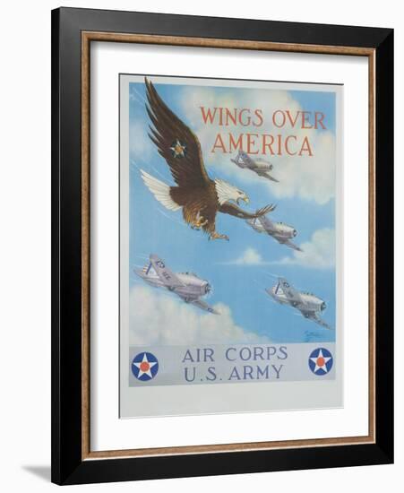 Wings over America-Tom Woodbury-Framed Giclee Print