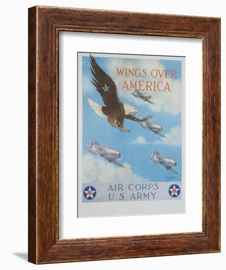 Wings over America-Tom Woodbury-Framed Giclee Print