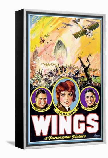 Wings, Richard Arlen, Clara Bow, Charles (Buddy) Rogers, 1927-null-Framed Stretched Canvas