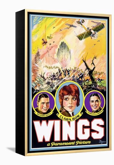 Wings, Richard Arlen, Clara Bow, Charles (Buddy) Rogers, 1927-null-Framed Stretched Canvas